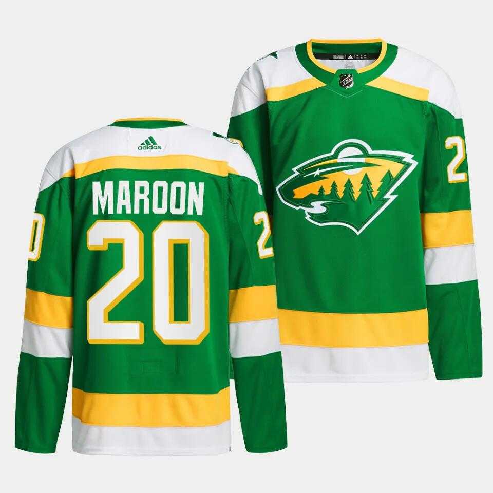 Mens Minnesota Wild #20 Patrick Maroon Green 2023-24 Stitched Jersey Dzhi->->NHL Jersey